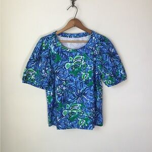 Lilly Pulitzer Etta Scoop Neck Short Sleeve Shirt